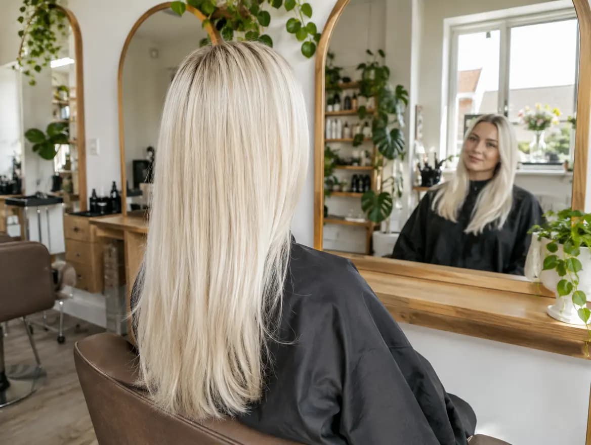 Platinová blond po zesvětlení